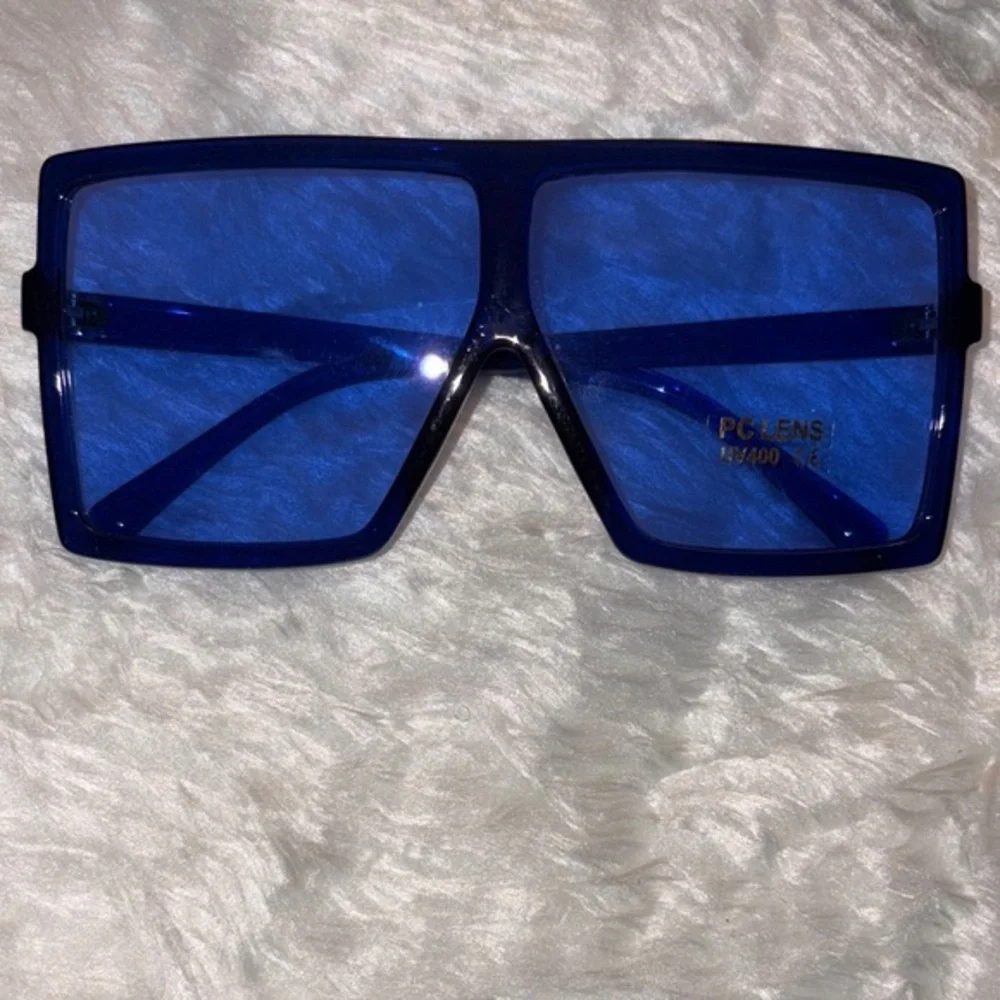 Blue Oversized Sunglasses
